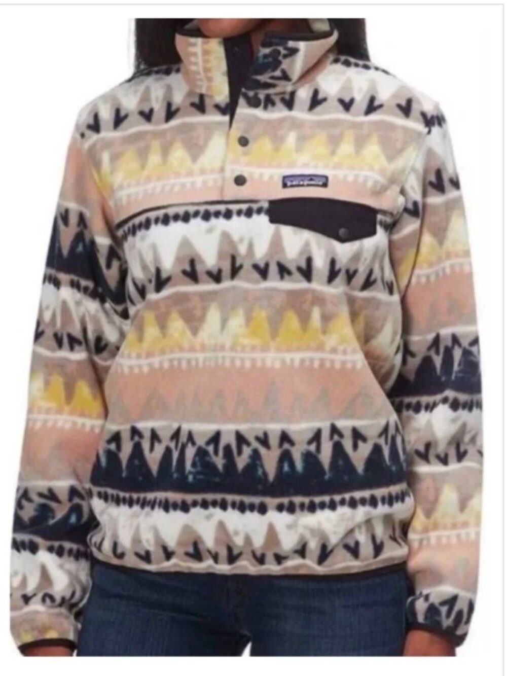 Patagonia Synchilla Snap-T Fleece Pullover M Bandicoot Marrow Aztec Geometric